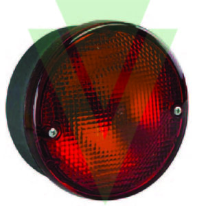 FANALE POSTERIORE TONDO Ø140mm FRECCIA 12V