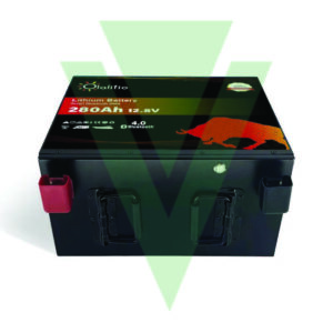 BATTERIA AL LITIO 280AH 12,8V LIFEPO4 SOTTO  SEDILE-BLUETOOTH-BMS-RISCALDAMENTO DIMENSIONI: 355x330x190mm