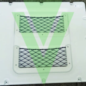 PANNELLO PORTA INFERIORE "BIS" PER DUCATO X250/290 L2/3/4 -H2/H3 GRIGIO CHIARO CON RETI PORTAOGGETTI