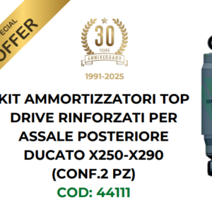 KIT AMMORTIZZATORI TOP DRIVE RINFORZATI PER ASSALE POSTERIORE  DUCATO X250-X290 (CONF.2 PZ)