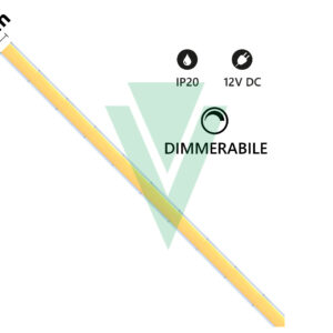 STRISCIA LED COB SLIM 12V 4000K IP20-6W/m 650lm/m