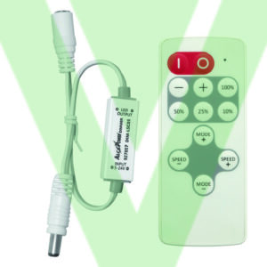 DIMMER CON TELECOMANDO PER STRISCIA LED COB 12V 4000° K IP65 - 15W/m