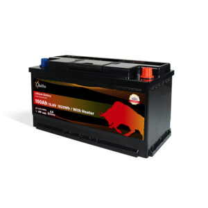BATTERIA AL LITIO 150AH 12,8V SOTTOSEDILE - CON PIASTRA RISCALDANTE -BLUETOOTH-DIMENSIONI: 355x182x187mm - 13.5 KG