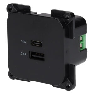 PRESA USB-A & USB-C C-LINE NERO