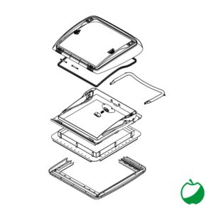 OBLO' MINI HEKI 40x40 C/GUARNIZIONE