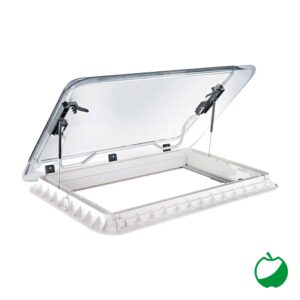 OBLO' PANORAMICO DOMETIC" HEKI 2" 960x65 5 mm CON TELAIO/CORNICE BIANCO CREMA RAL9001
