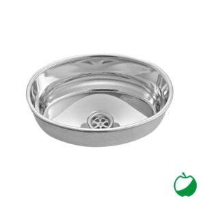 LAVELLO ELLITTICO INOX 390X265X125 mm