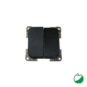 DOPPIO INTERRUTTORE UNIPOLARE C-LINE NER O