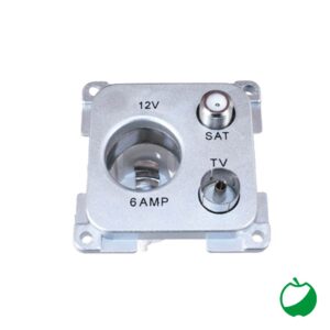 PRESA 12V STD+TV+SAT C-LINE-SILVER