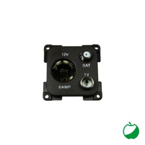 PRESA 12V STD+TV+SAT   C-LINE NERO
