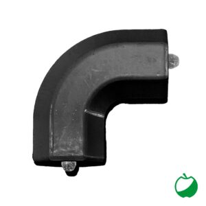 ANGOLARE A 90° PER COPRICAVI A TETTO IN ALLUMINIO NERO