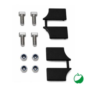 TAPPI TERMINALI NERI E KIT FISSAGGIO PER MODULI FOTOV. (VITI E BULLONI) - 2 CP