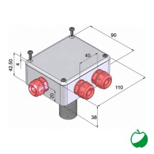 SCATOLA BIANCA PASSATETTO MULTIBOX VECAM PLAST 90x110X42,5 mm