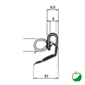 GUARNIZIONE INTERNA PORTE/PORTELLONI ARM ATA (INTERNO BIANCO GHIACCIO)