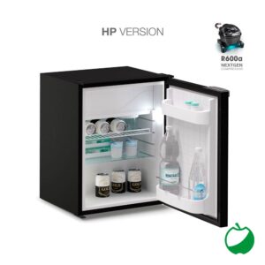 FRIGO A COMPRESSORE VITRIFRIGO VERTICALE C60i CHR PORTA NERA 12-24 V