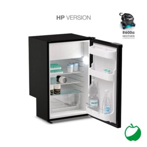FRIGO A COMPRESSORE VITRIFRIGO C85i VERT ICALE CHR PORTA NERA 12-24 V